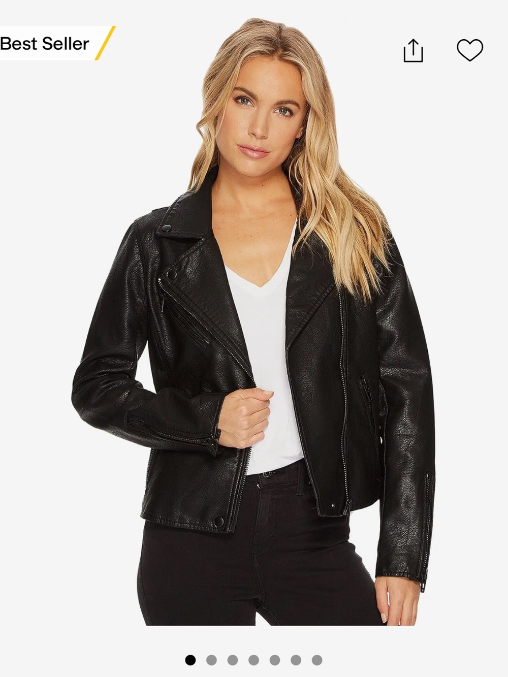 Blank NYC Classic Black Moto Jacket - Women